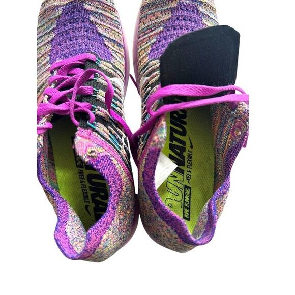 Nike Free RN Flyknit Women's Size 8 Running Shoes Hyper Purple Lace Up Athletic - Picture 3 of 11